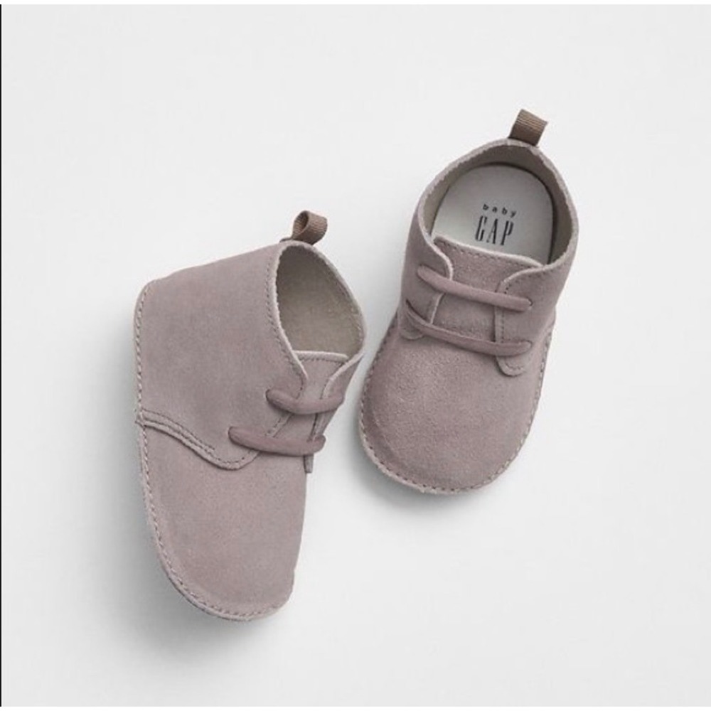 Baby Gap Suede Desert Boot Infant 6-12M Tahitian Pearl Gray Chukka Booties